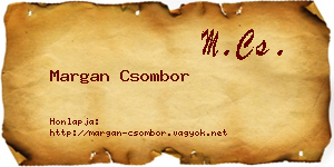 Margan Csombor névjegykártya